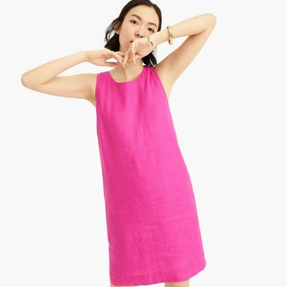 J. Crew Dresses & Skirts - J. Crew button back pink linen shift dress